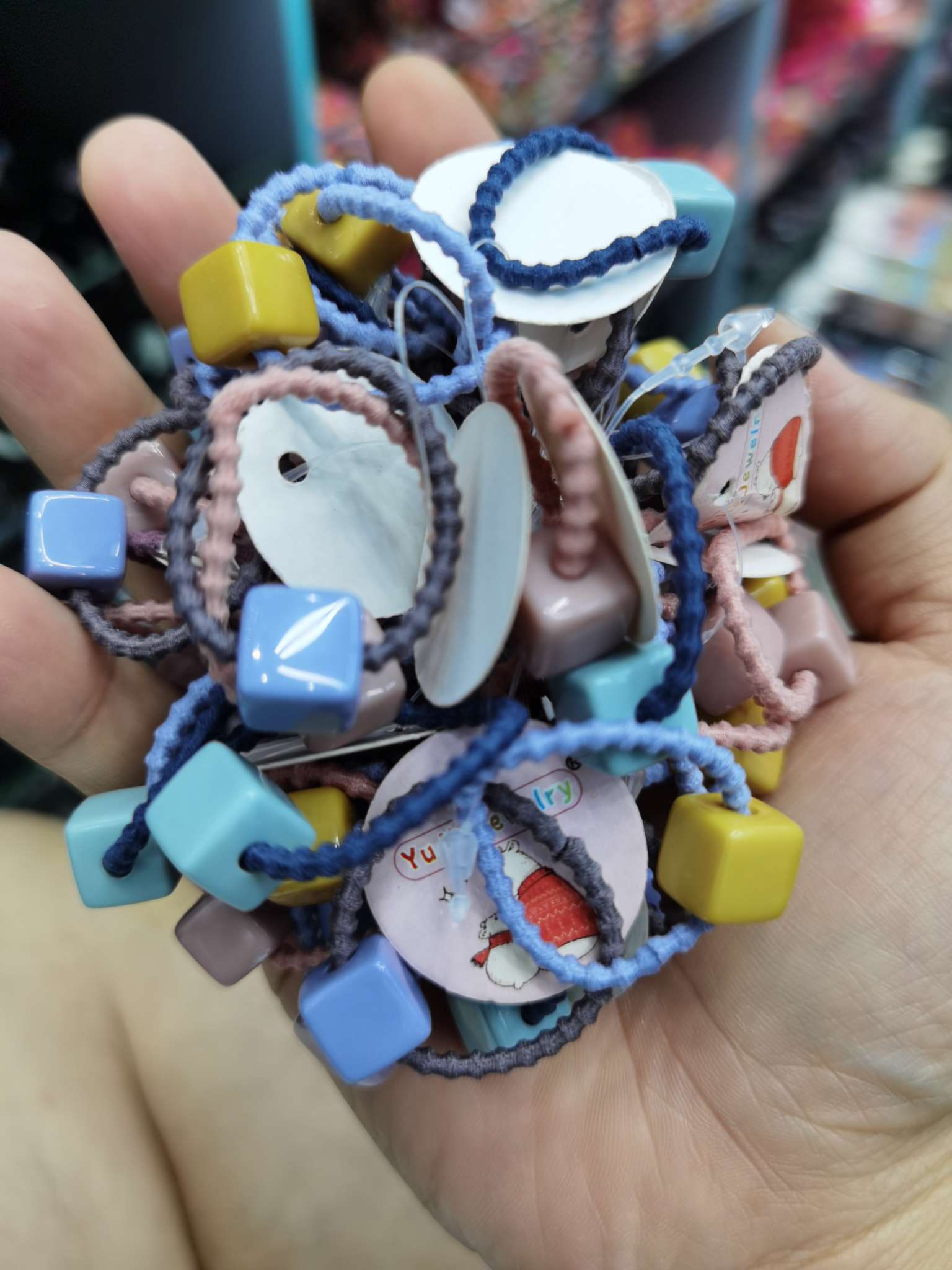 Authentic Liufang Rubber Band Manufacturers Direct Sales Of Children On Adhesive Korean Version Square Beads 60