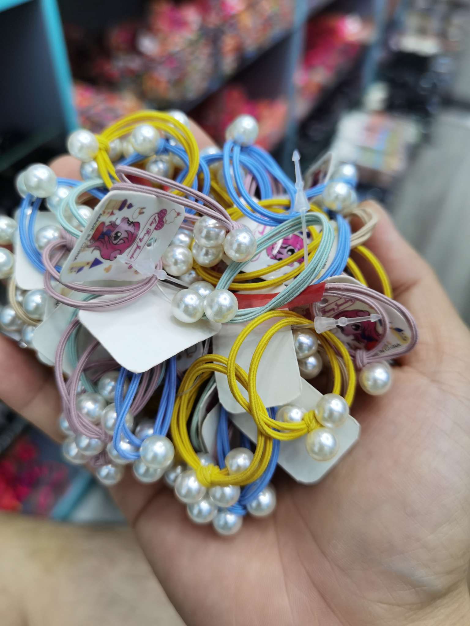 Authentic Stay Fang Rubber Band Manufacturers Direct Children's Glue Three Beads Color 60