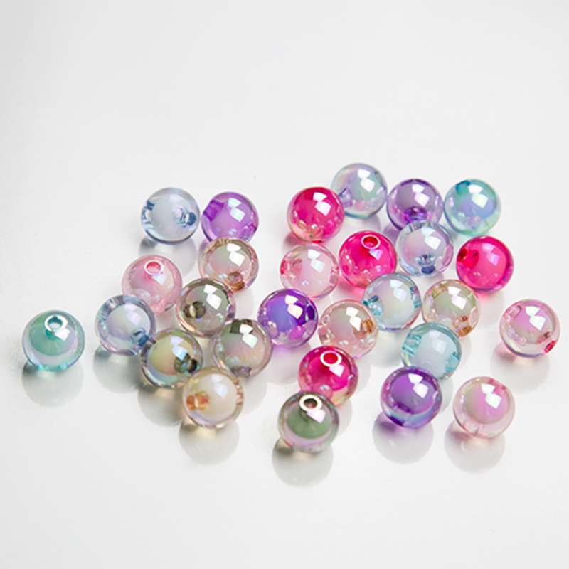 14 cm straight hole AB color ball beads inside the beads DIY accessories pen bag pendant beaded bag material thumbnail