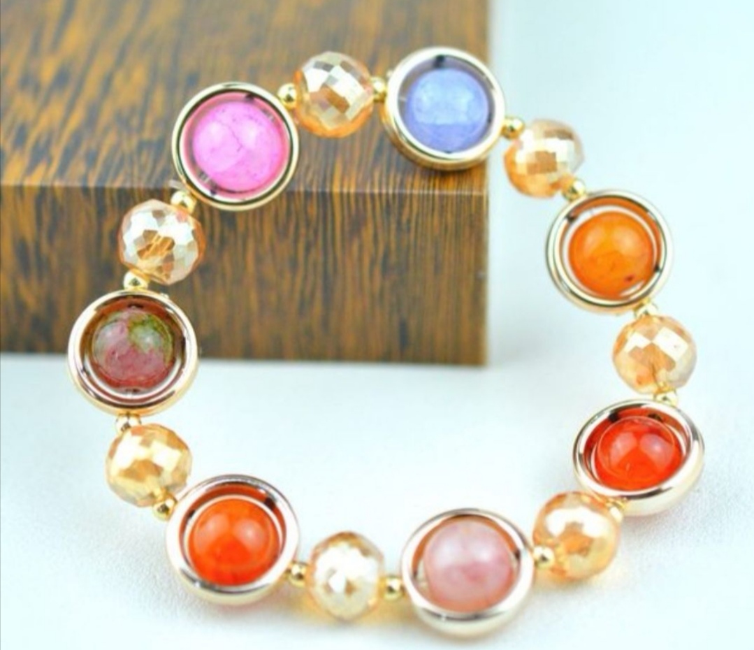 Rose Angel's best-selling new candy bracelet DIV crystal agate bracelet for women is available in multiple colors undefined