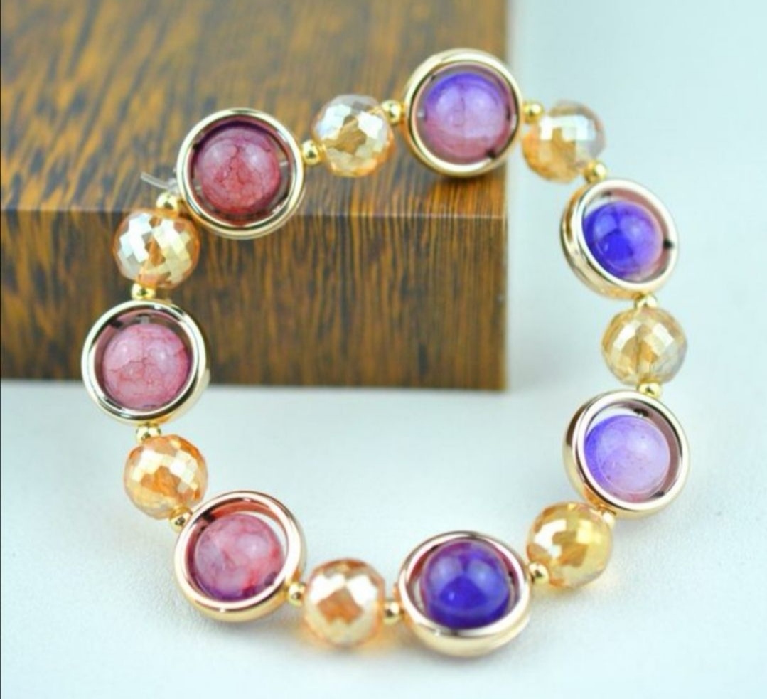 Rose Angel's best-selling new candy bracelet DIV crystal agate bracelet for women is available in multiple colors undefined