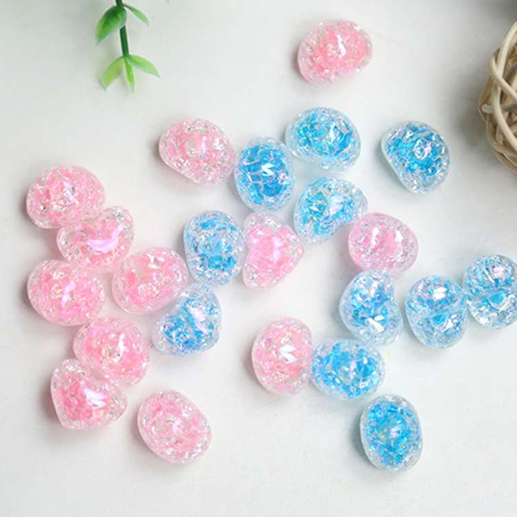 Love crack inside a single hole colorful beads beads acrylic DIY hair accessories earrings pen bag