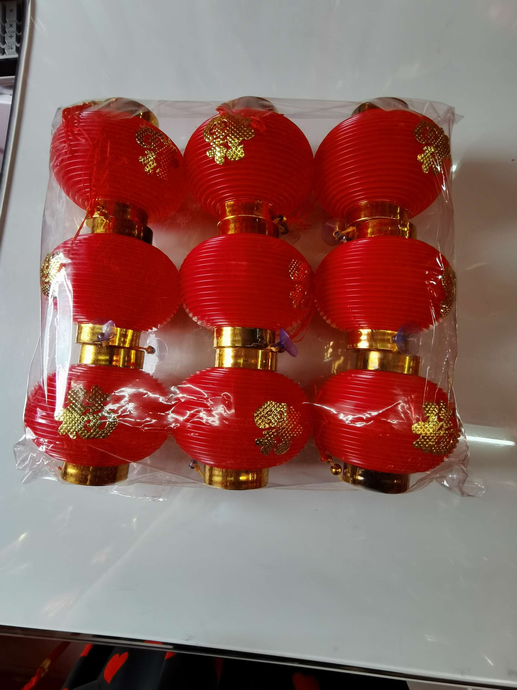 10号9个装植绒灯笼图