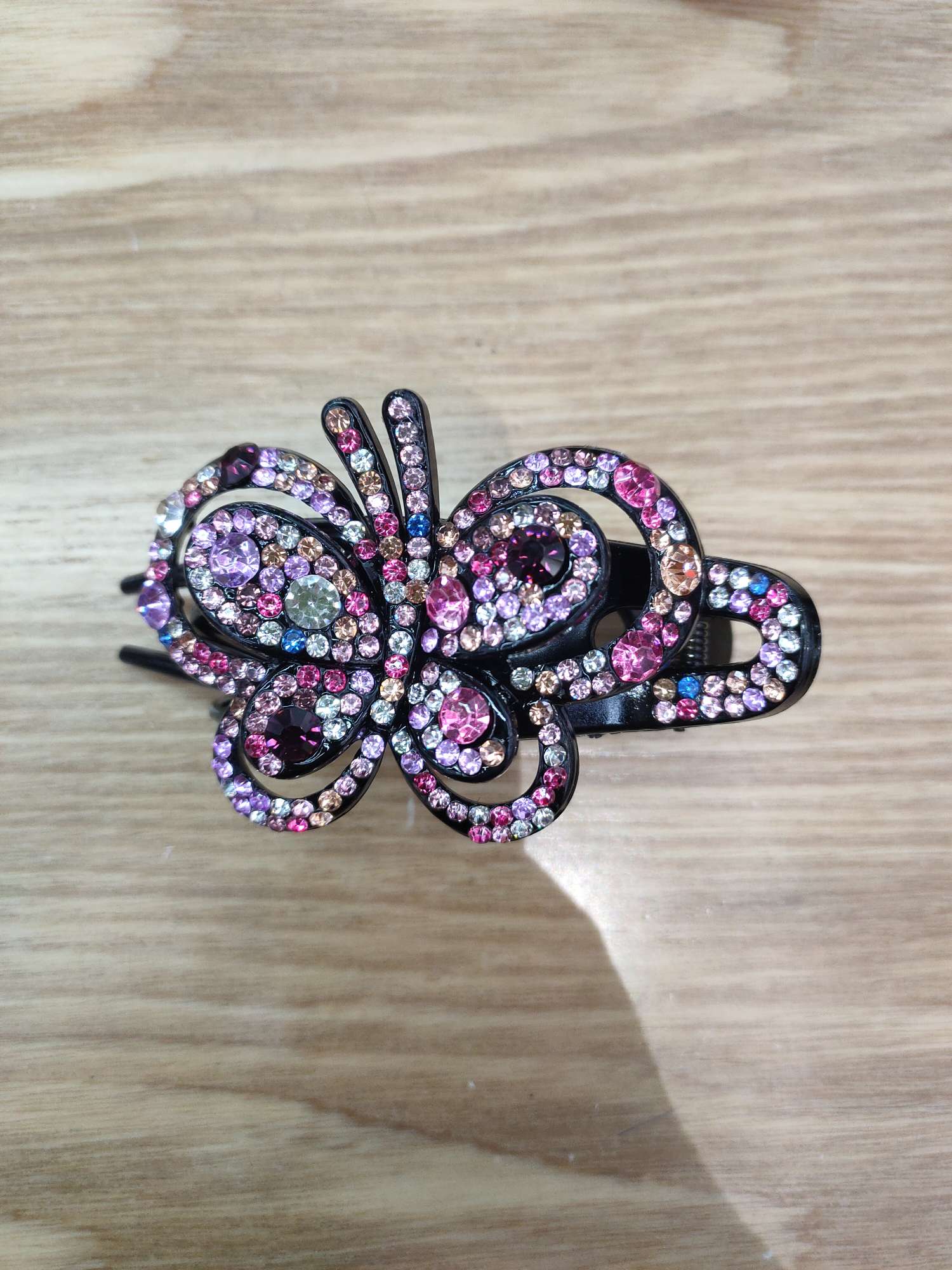 Fashionable Female Crystal Duck Clip Butterfly Flower Rhinestones Multi-Color Claws Net Red Ponytail Clip undefined