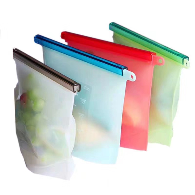 硅胶袋可重复使用密封袋食品袋自封袋水果保鲜袋