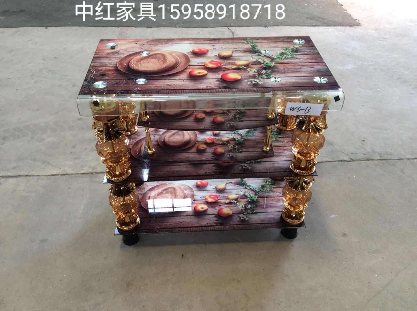 钢化玻璃平板热弯简易电视桌小户型客厅现代简约迷你电视柜