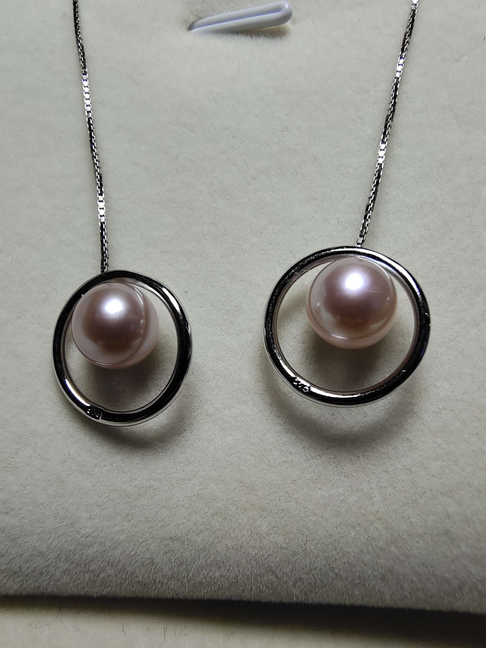 纯银珍珠耳钩桔城珍珠礼品珠宝首饰产品图