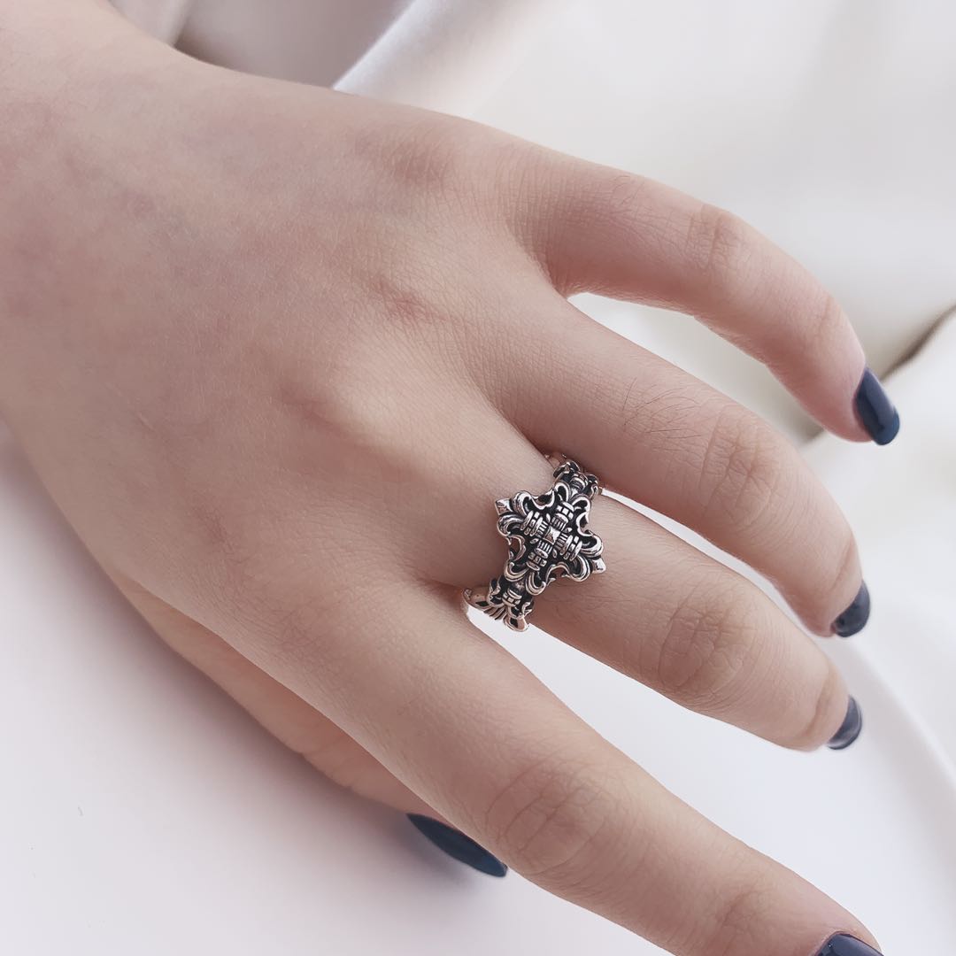 European and American punk retro index finger 925 sterling Silver Korean version of the individual ring. Silver, silver thumbnail