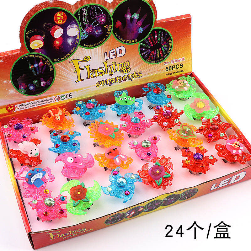 闪光陀螺戒指发光陀螺戒指玩具戒指儿童戒指细节图