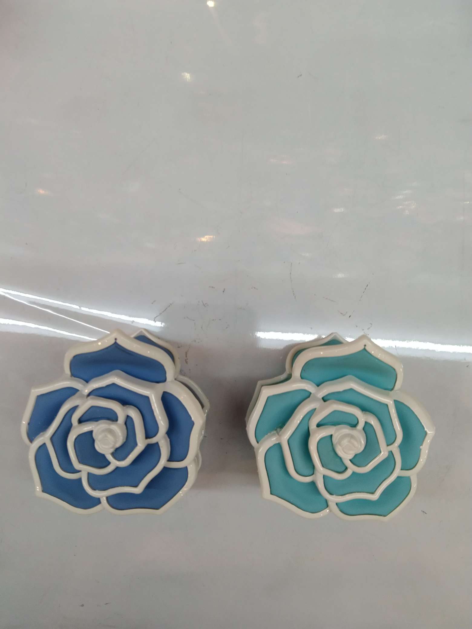 荧光色玫瑰花拼色发夹批发外贸出口厂家直销详情图8