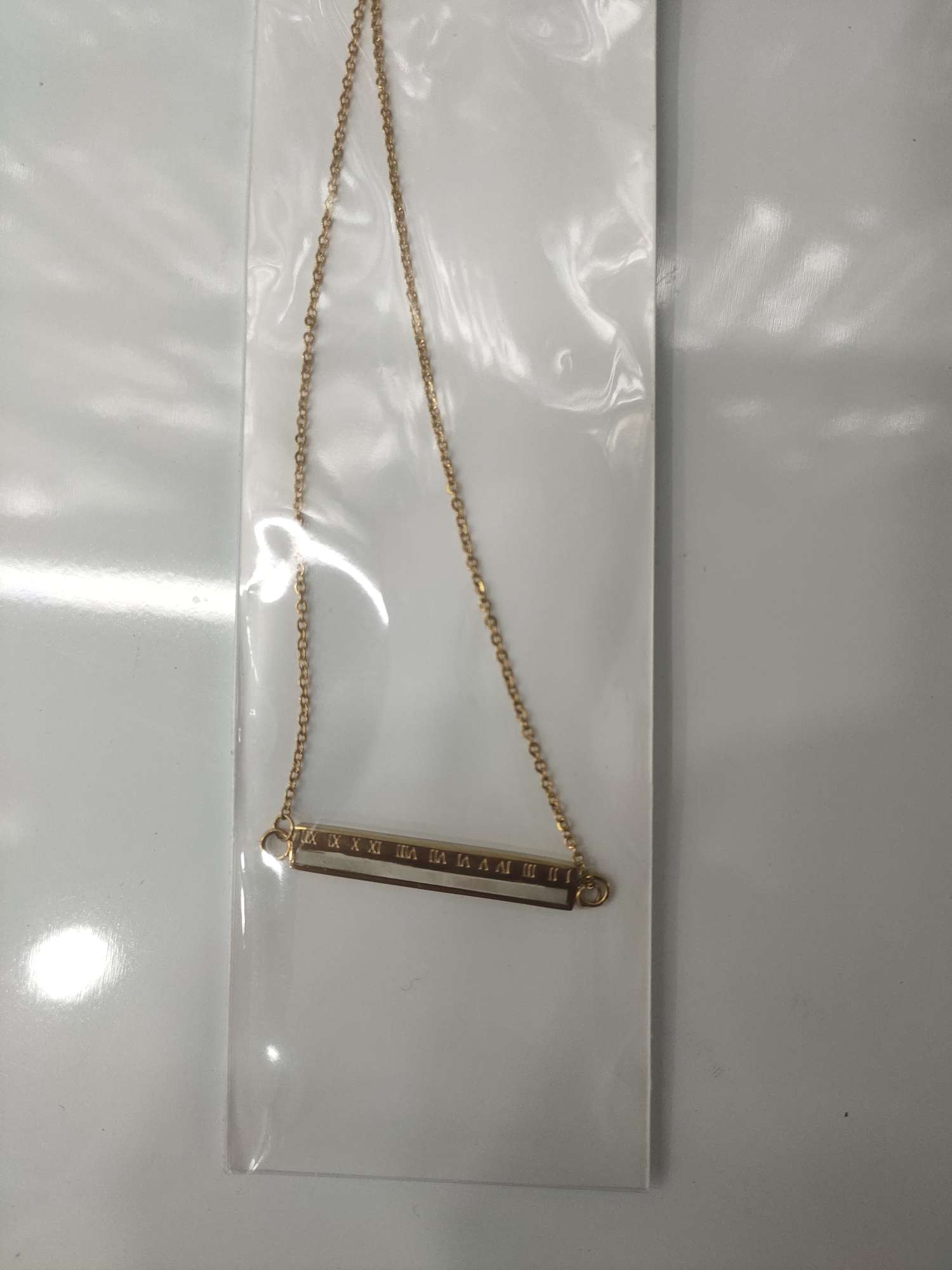Stainless steel strip shell necklace