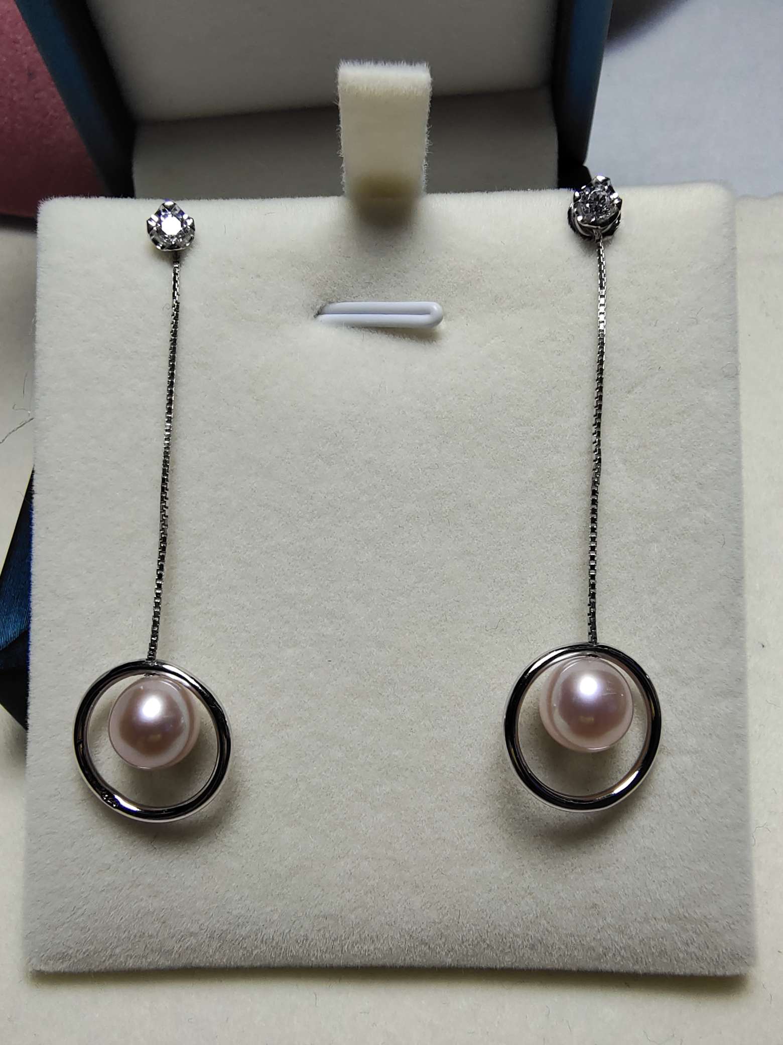 纯银珍珠耳钩桔城珍珠礼品珠宝首饰