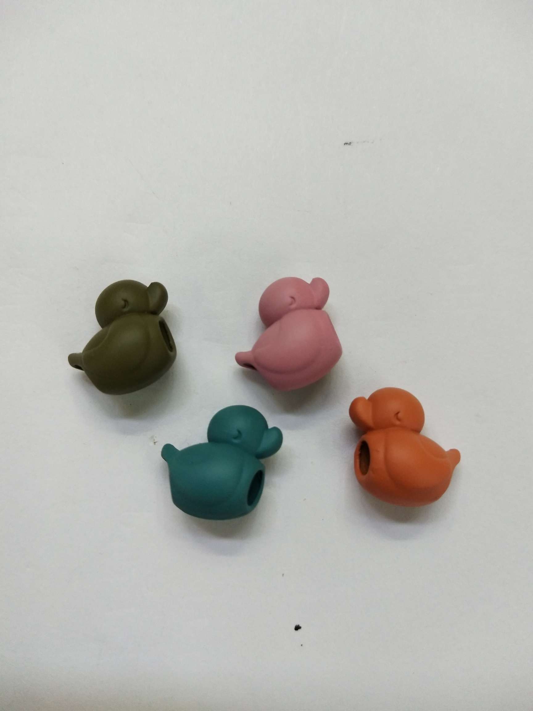 Japanese Simple Korean style jewelry accessories Perforated heirpiece earrings big hole alloy duck (100ps/ bag) thumbnail