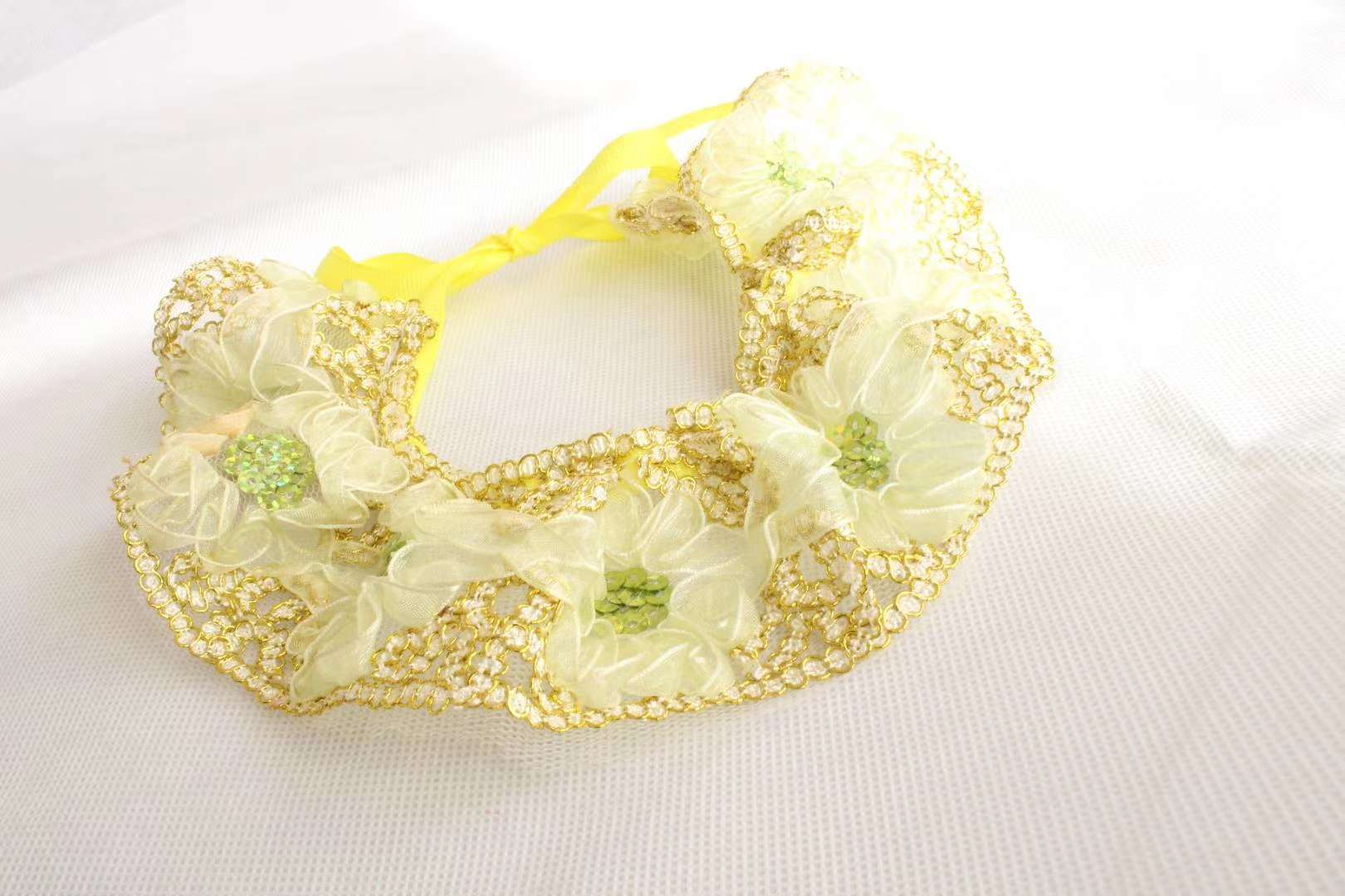 宠物网纱脖圈/宠物用品项圈/宠物花边脖套产品图