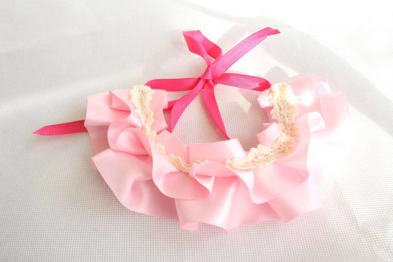 宠物网纱脖圈/宠物用品项圈/宠物花边脖套细节图