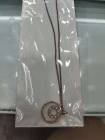 Stainless steel double ring necklace