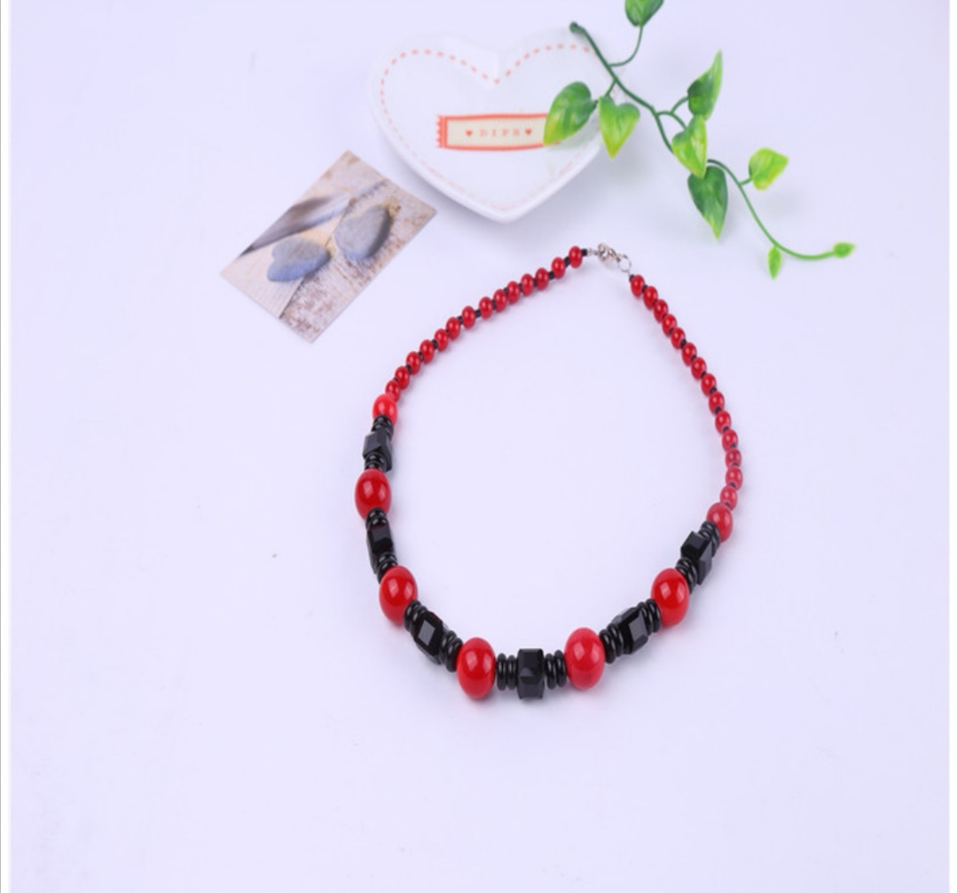 Original crystal natural agate beads, popular collarbone chain crystal necklace in Europe and America Item Picture