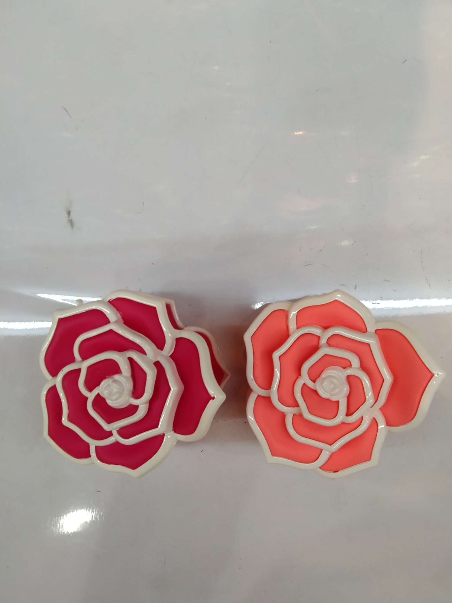 荧光色玫瑰花拼色发夹批发外贸出口厂家直销详情图6