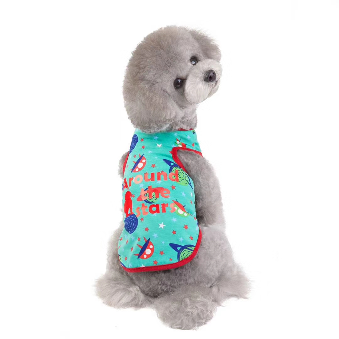 蓝绿色背心，特别特别好看，狗狗们穿上回头率超级棒！详情图9