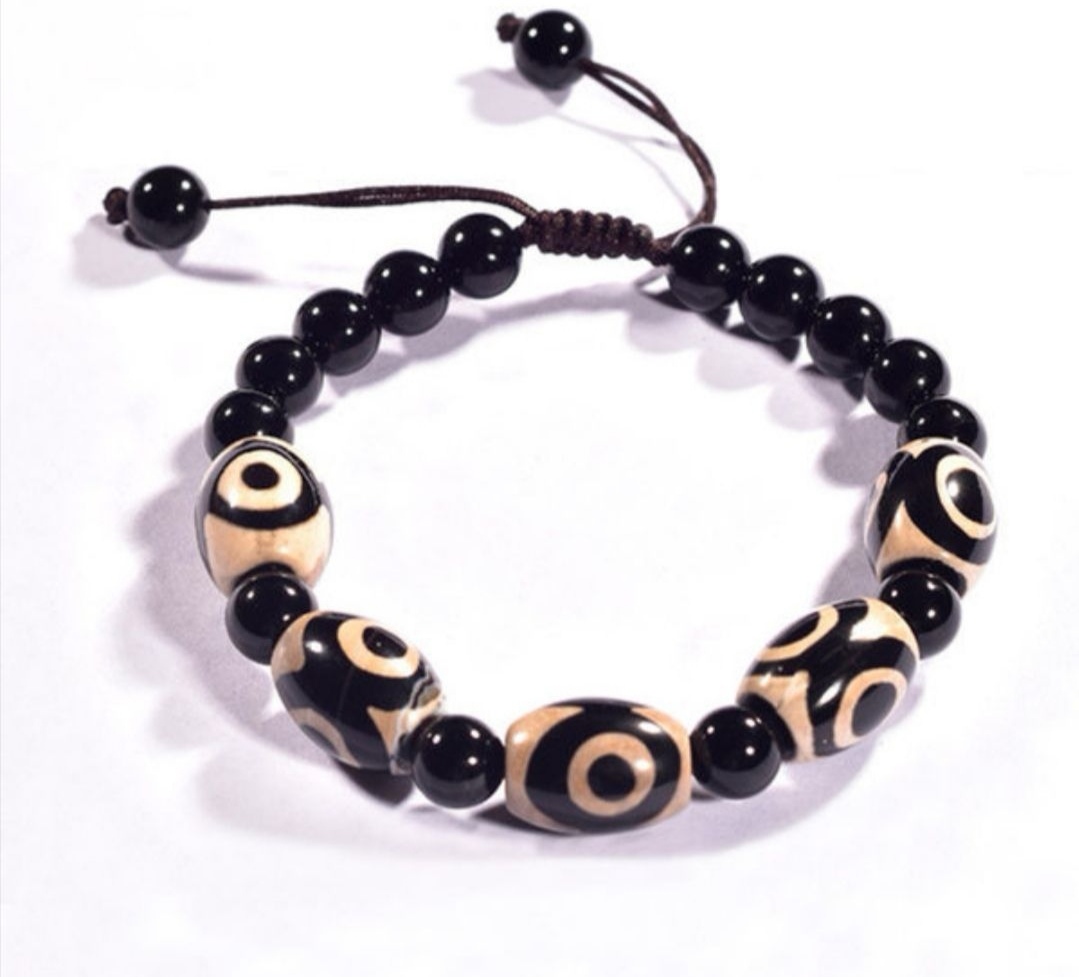 Rose Angel Tibetan-style antique Sky Pearl agate bracelet available in multiple styles for men, women and couples Application Scenario