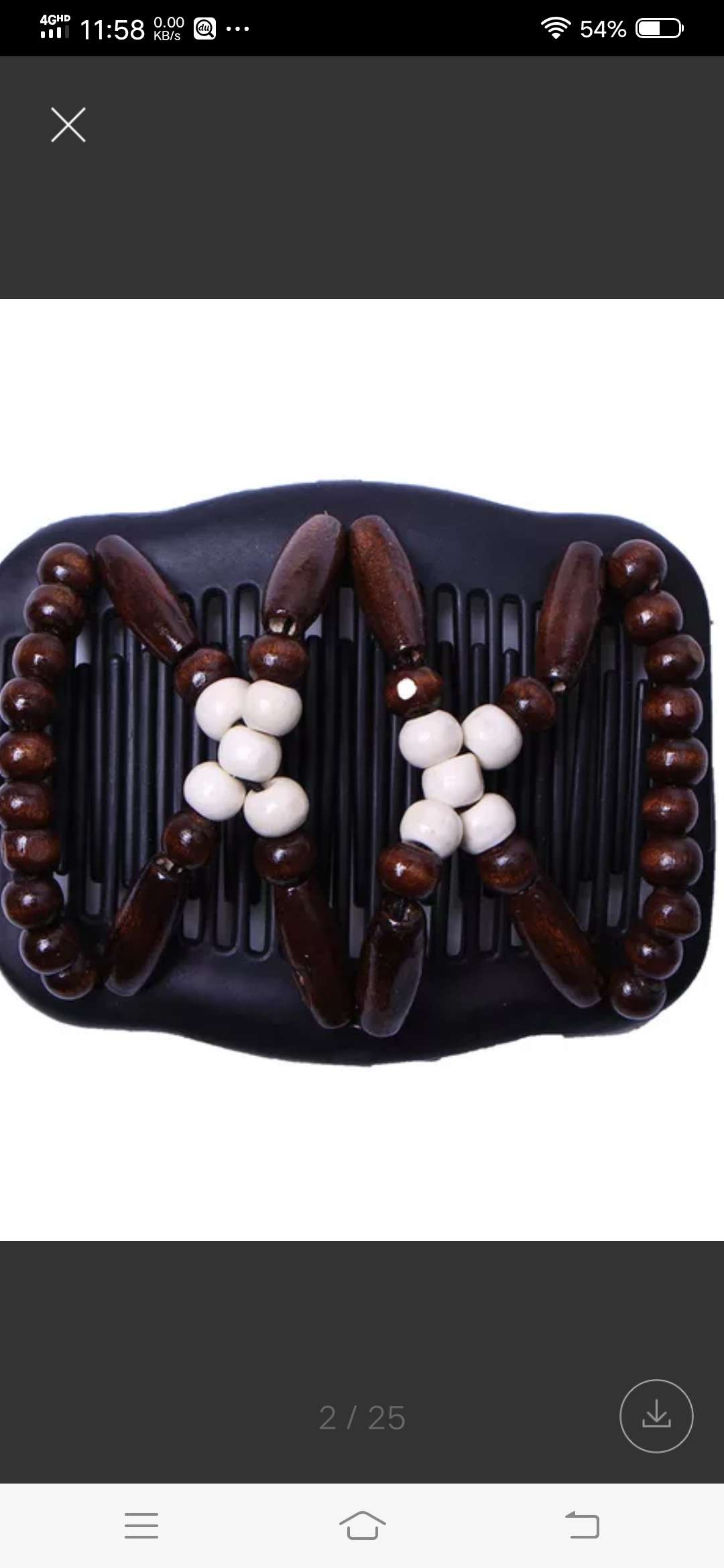 Olive and round ball comb