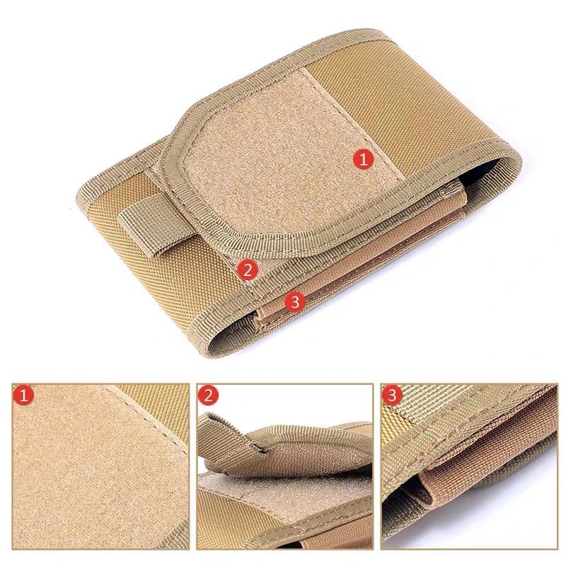 新款战术腰包 军迷molle手机包  6寸多功能户外穿皮带运动手机包产品图