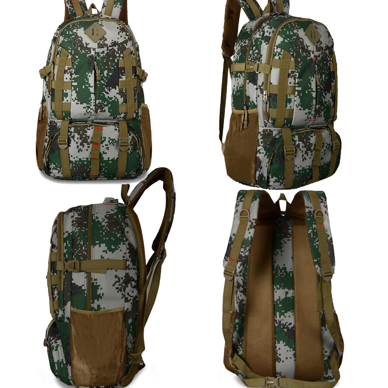 厂家直销55L 户外运动背包 野营徒步防泼水大容量迷彩军迷登山包详情图8