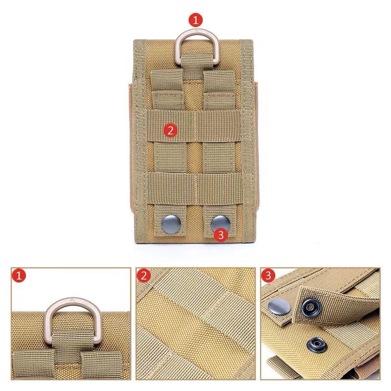 新款战术腰包 军迷molle手机包  6寸多功能户外穿皮带运动手机包详情图6