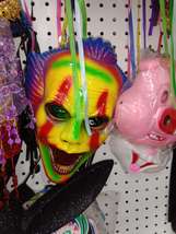 恐怖面具2 加毛彩绘面具 舞会彩绘面具 儿童面具批发 狂欢节面具