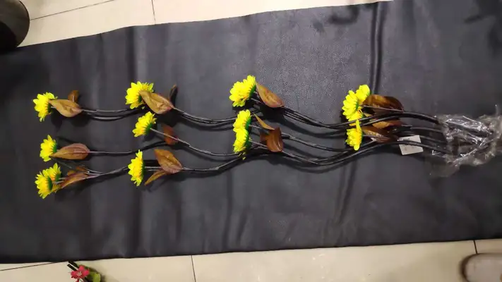Imitation flower handicraft dried flower twig millet barley reed Queen Motherwort water willow immortal flower ash peony rose sunflower Rose ash rose imitation flower thumbnail