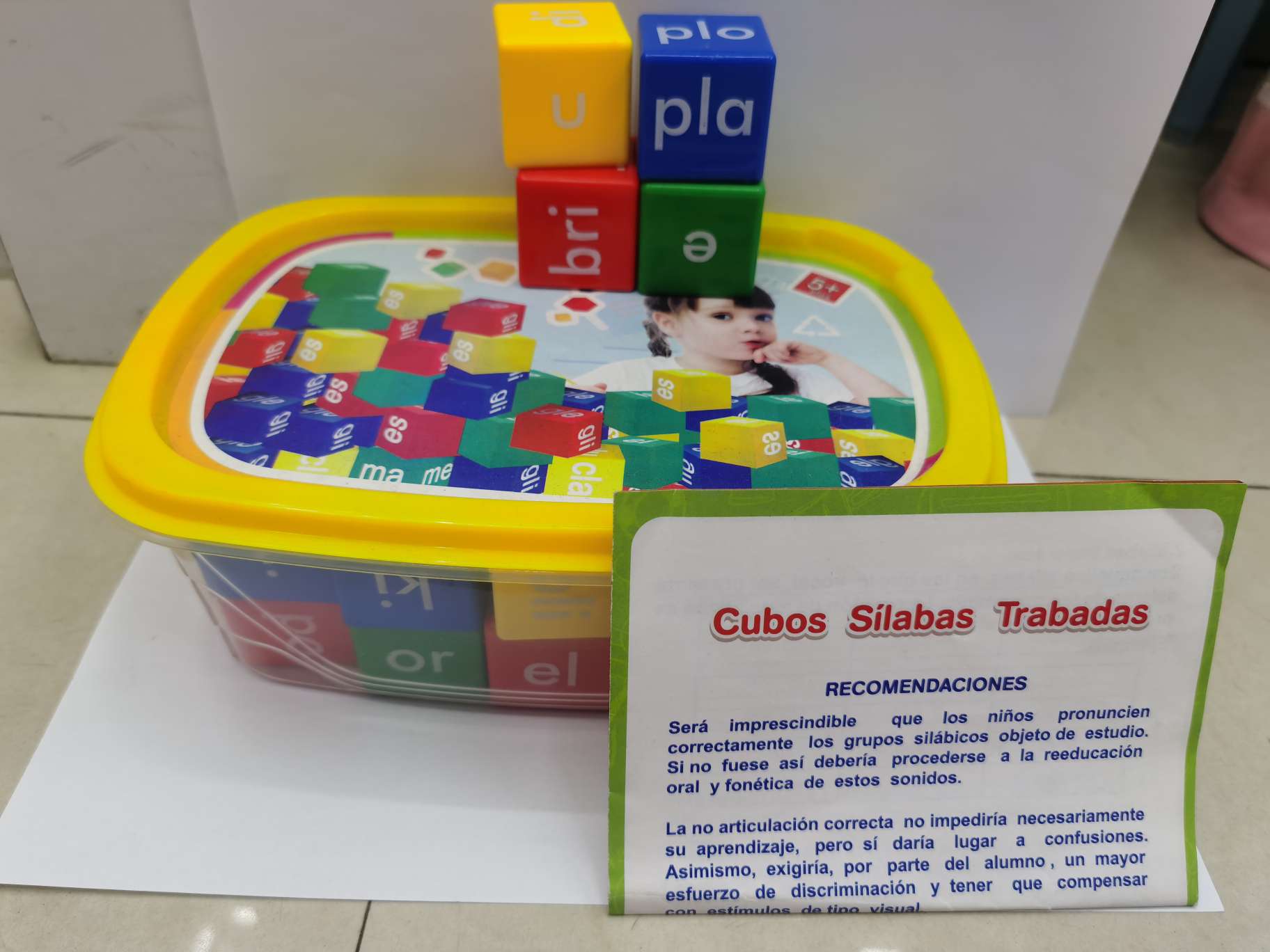 Cubo Silabas trabados sound blocks 32 blocks each box 48 boxes thumbnail
