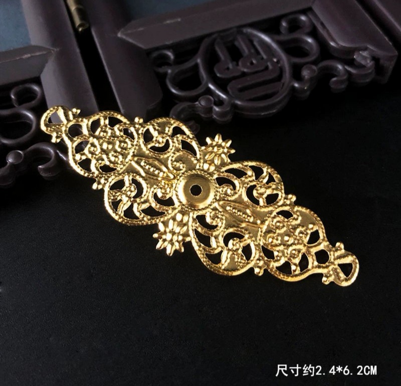Diy hair accessories hand-made fascinator metal pieces ancient costume antique flower pieces gold