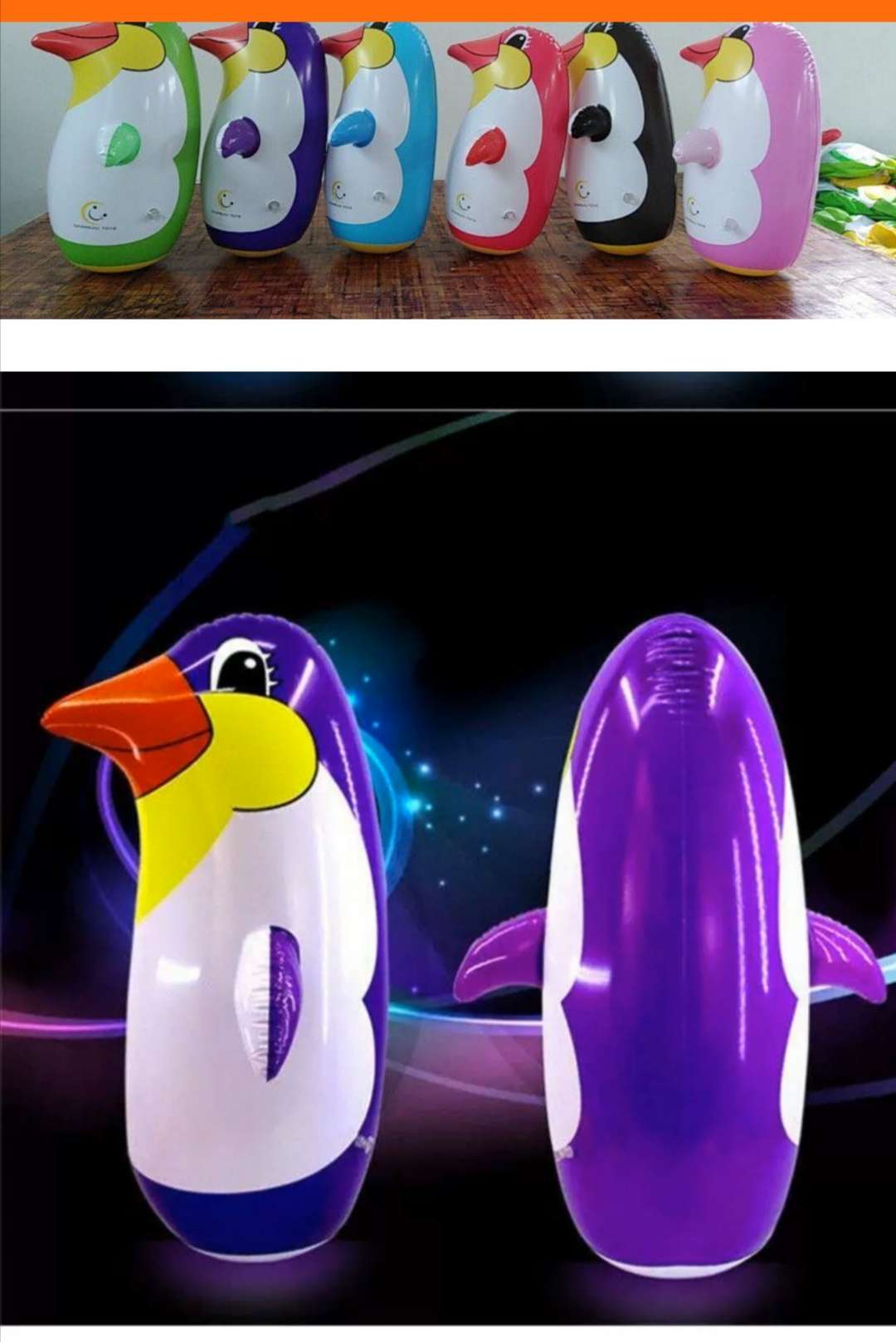 Inflatable penguin details Picture