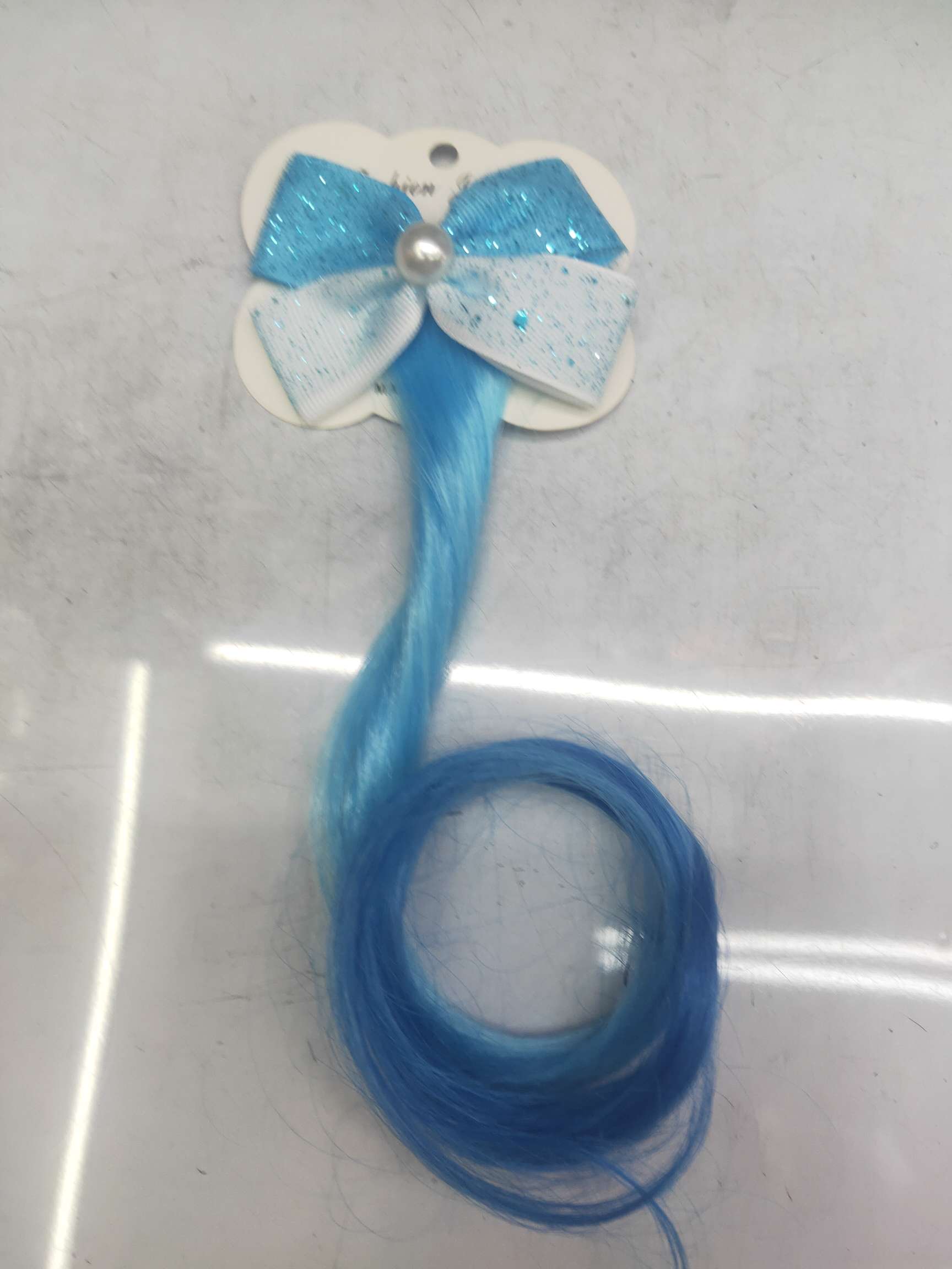 珍珠蝴蝶结假发图