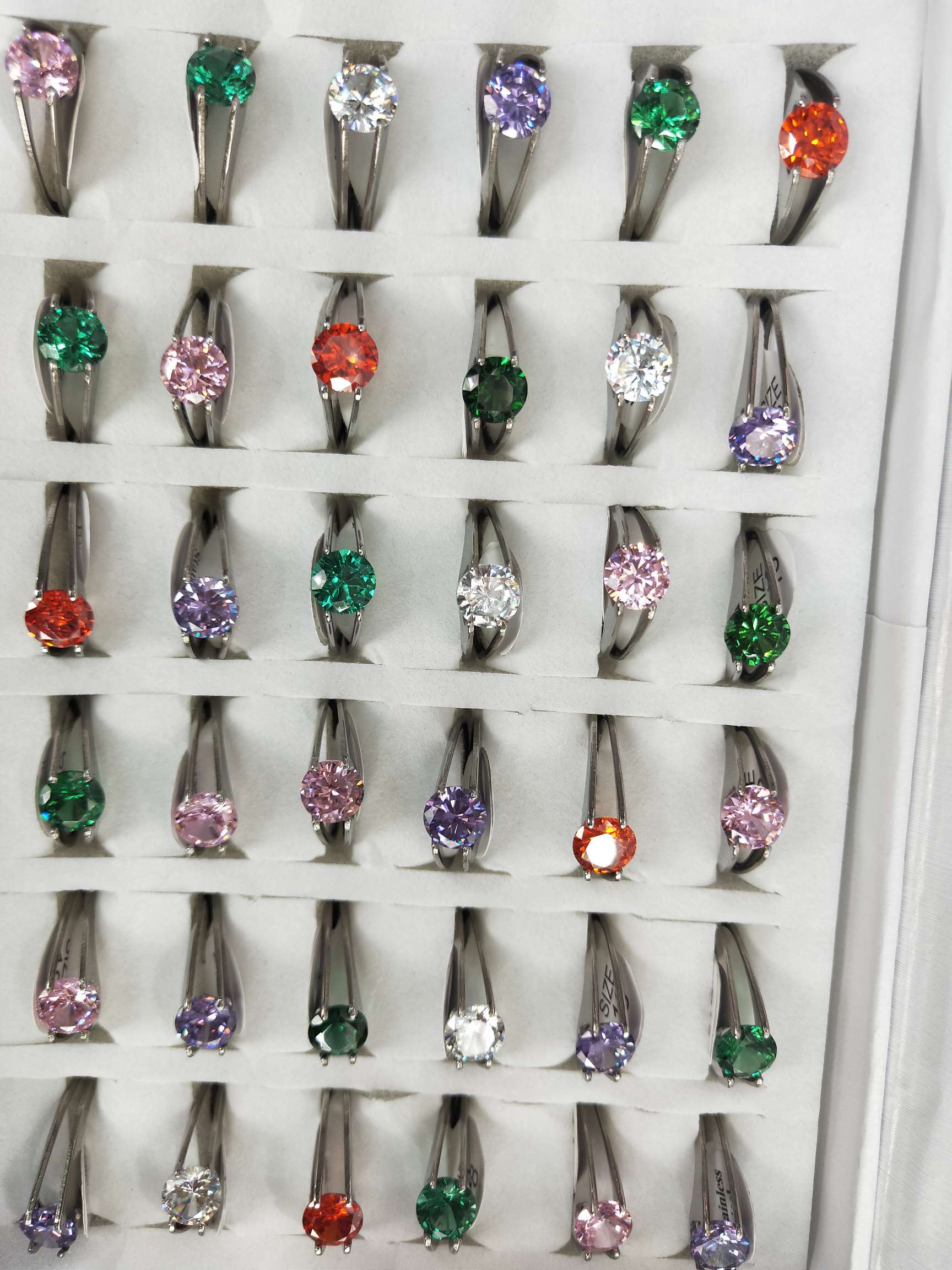 Color zircon rings