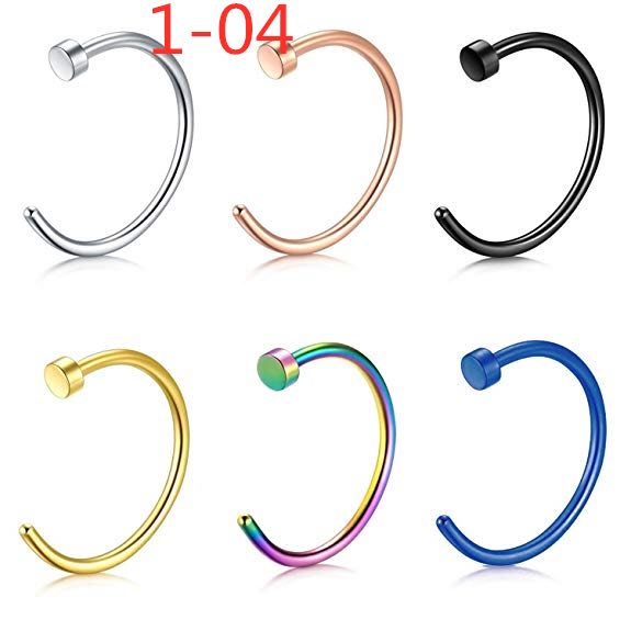 阿拉伯文创钛合金脐饰肚脐钉 高级耳钉唇钉鼻夹 鼻钉个性时尚穿孔首饰套装图