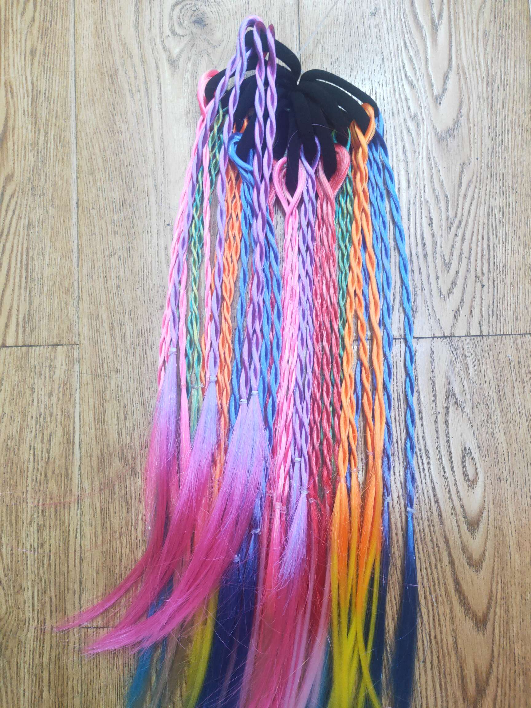 毛巾圈渐变色假发辫子产品图