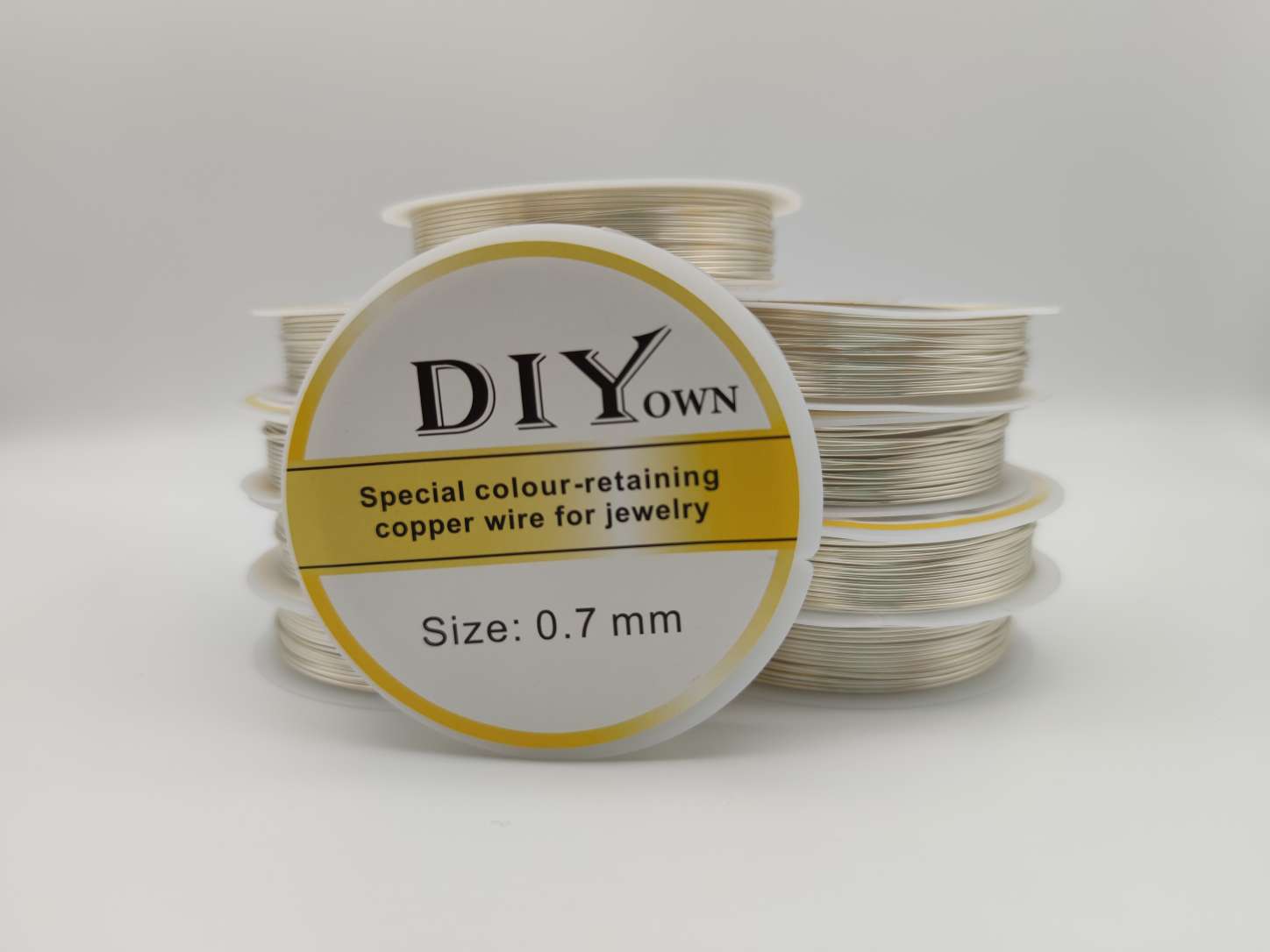 0.7 Color-preserving copper wire for bride headwear, color-preserving copper wire for DIY handcrafted headwear and hairpins, materials for flower wrapping, wire winding, jewelry, nail art shaping, copper wire rings, bracelets, weaving, etc Item Picture