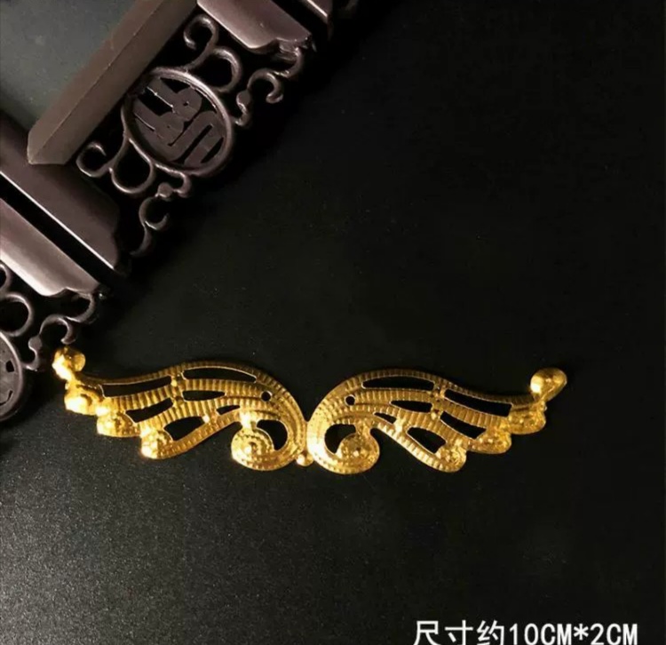 Diy hair accessories Hand-made fascinator metal pieces ancient costume antique flower pieces gold