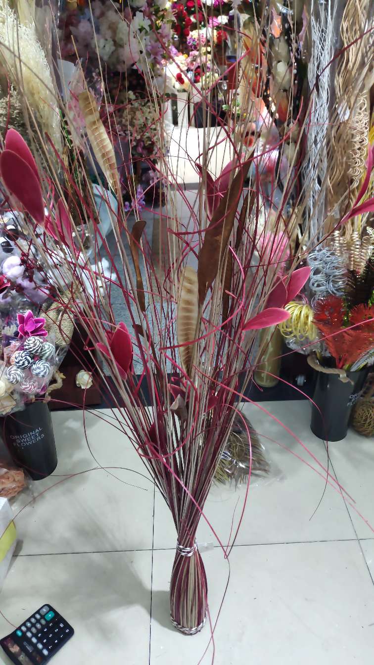 Imitation flower dried flower tree millet barley reed Queen Motherwort water willow immortal flower ash peony rose ground decoration Christmas crafts cane ball pinecone ding ding roll thumbnail