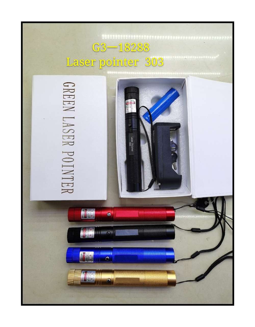 303白盒绿色激光灯，单点和满天星都有产品图