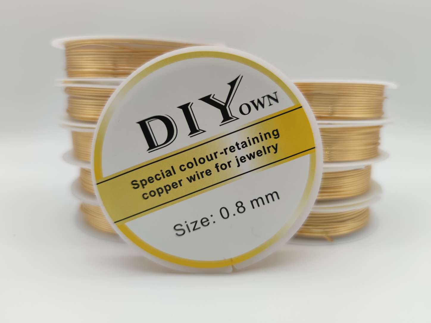 0.8保色铜线kc金新娘头饰保色铜丝线DIY手工制作头饰发簪材料缠花绕引线首饰美甲定型铜线戒指手镯编织等等