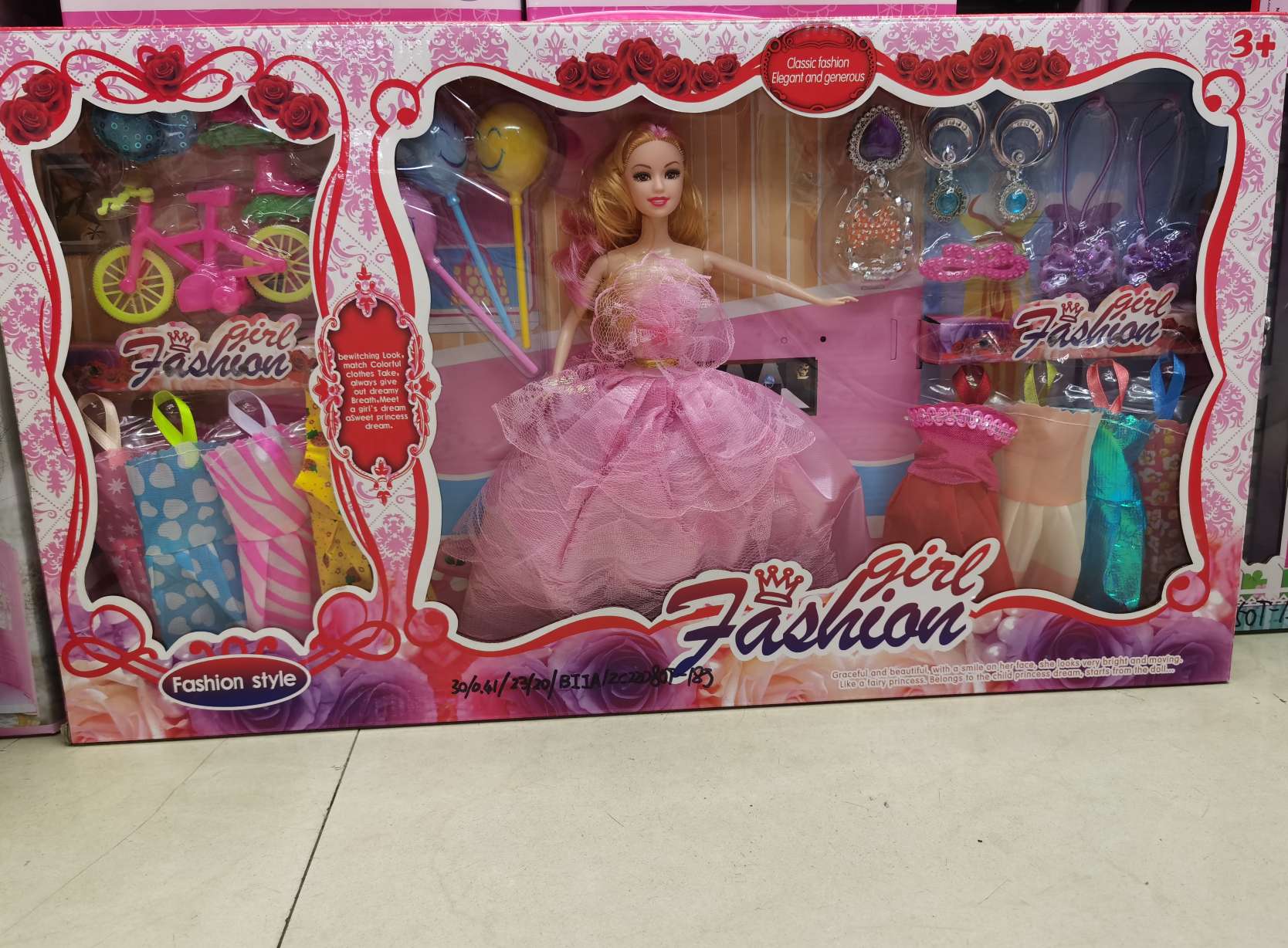 A big box of Barbie dolls