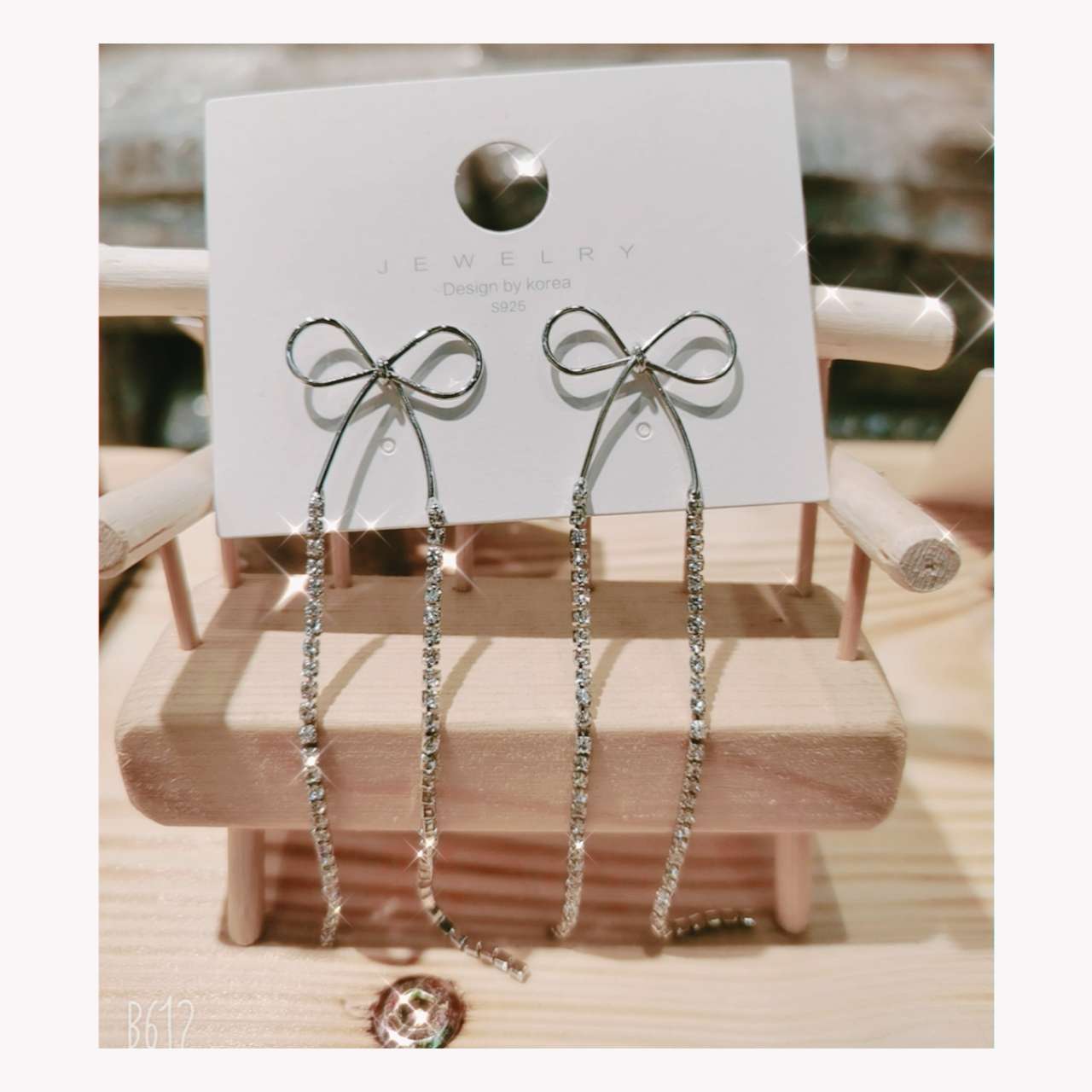 【一打装】 韵之恋饰品韩版网络人气爆款蝴蝶结链条流苏耳环