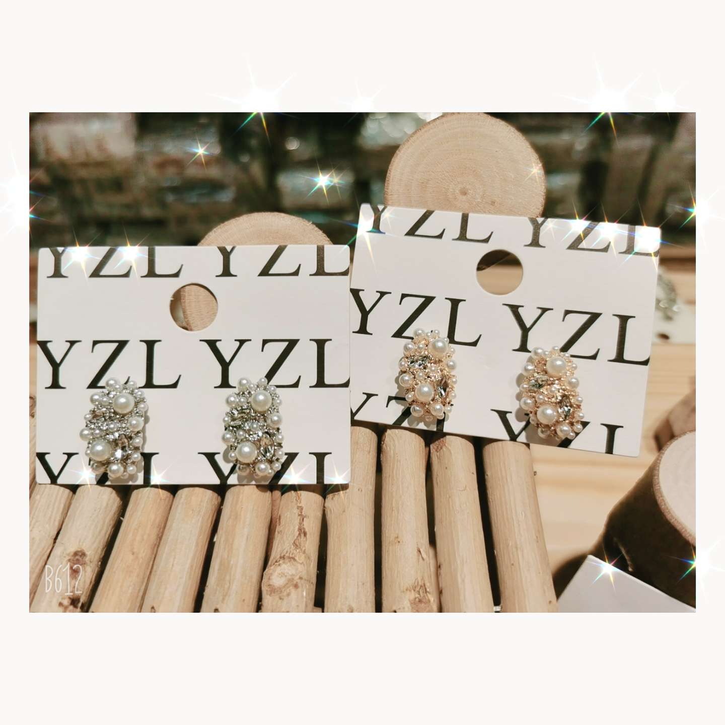 Korean hot style silver stud earrings thumbnail