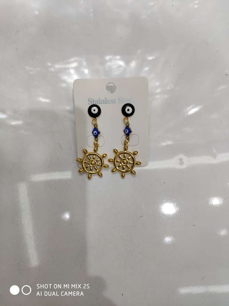 Stainless steel oil-dripping pendant earrings