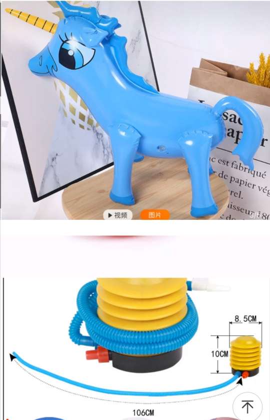 充气独角兽细节图