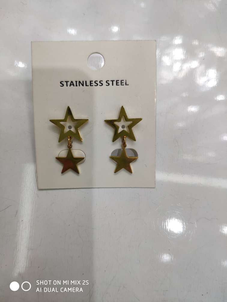 Stainless steel earrings.