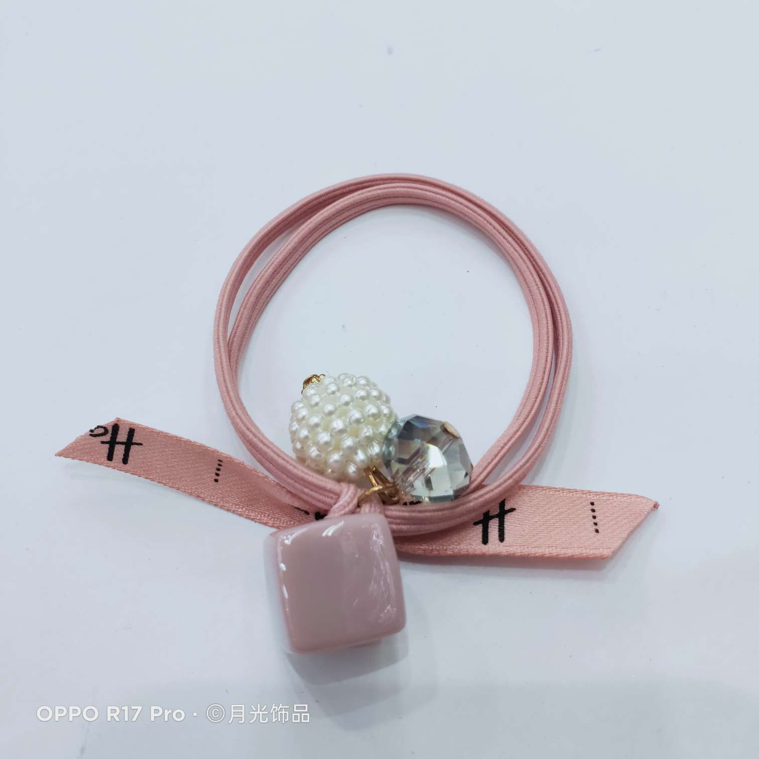 Korean style trendy acrylic square, bayberry ball, webbing, knotting, rubber band, hair band and hair rope cover