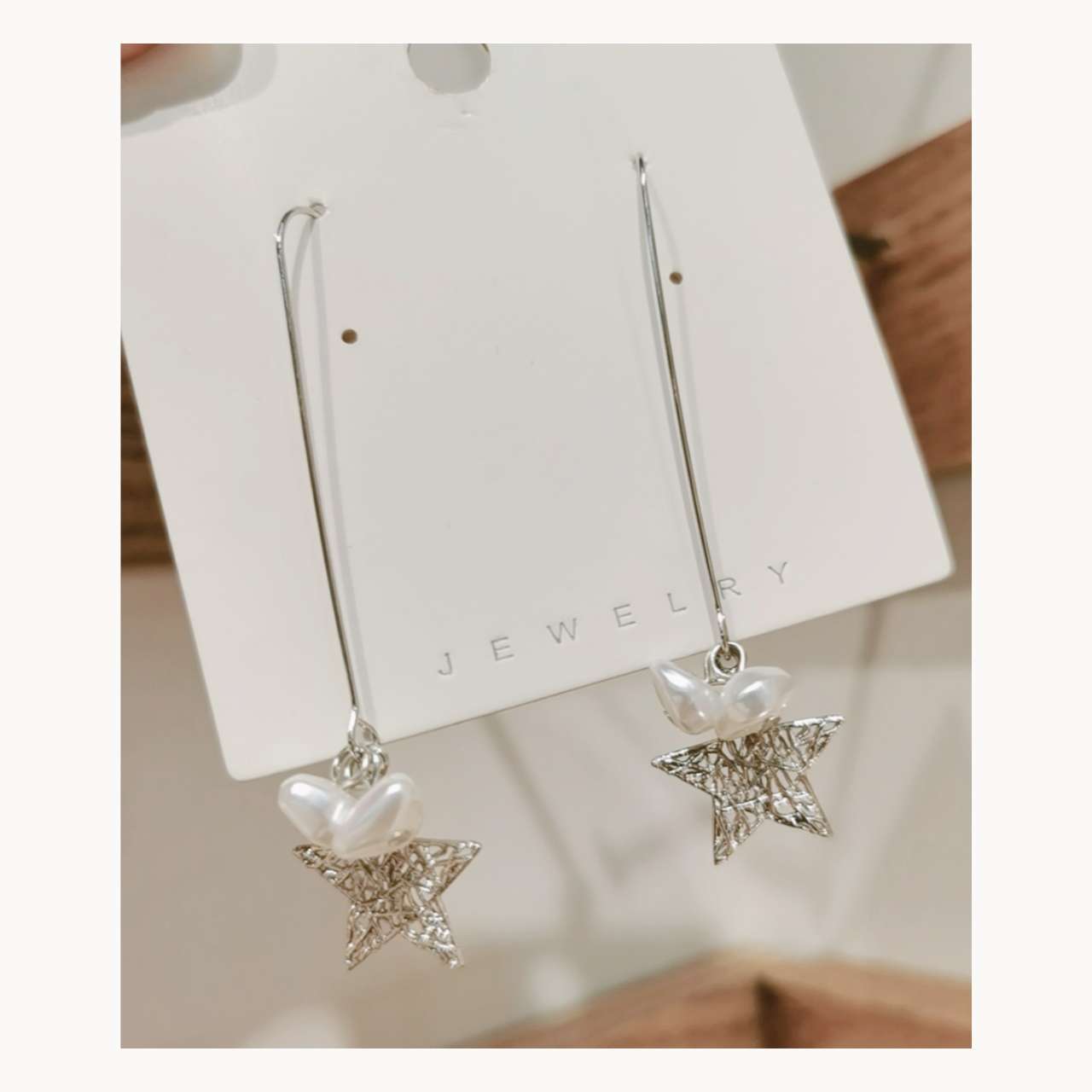 Korean hot style silver needle long bang bang
earrings